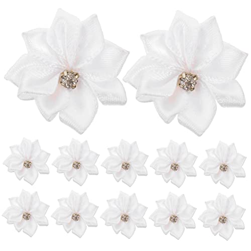 PACKOVE 100 Stück Multifunktionale Haarblumen Clips 3cm Kunstblumen Haarschmuck Selbstgemacht Kopfschmuck Zubehör Für Frauen Und Mädchen Zarte Blüten Mit Strass Für Hochzeiten Und von PACKOVE