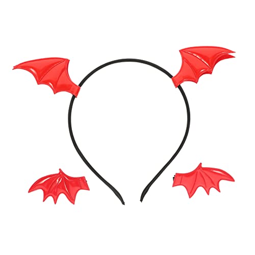 PACKOVE Halloween Fledermaus Flügel Haarreif Set mit Clips Teiliges Kostümzubehör für Partys Cosplay und Maskeraden Einzigartiger Haarschmuck für Erwachsene von PACKOVE