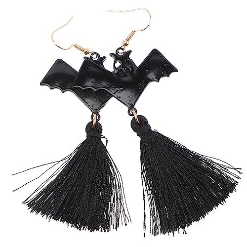 PACKOVE Halloween Fledermaus Ohrringe Gothik Tassel Ohrhänger für Party Damen Hautfreundlich Langlebig für Halloween Kostüm und Alltag von PACKOVE