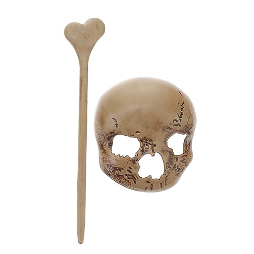 PACKOVE Skull Hairpin Haarklammern Halloween Haarstab Totenkopf Haarstab Skelett Haargabel Haargabel Stäbchen Halloween Haarschmuck Für Party Cosplay Halloween-Haarspangen von PACKOVE