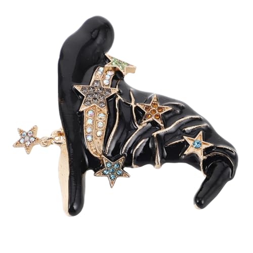 PACKOVE Halloween Hexenhut Brosche mit Strass Metall Anstecknadel für Damen und Herren Vielseitiges Accessoire für Halloween Kostüme und Outfits Langlebig und im Design von PACKOVE