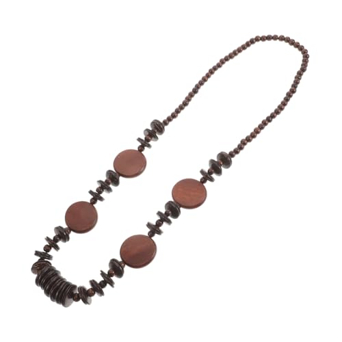 PACKOVE Handgefertigte Boho Kokosnuss Perlenkette Lang Ethno Schmuck Leicht Hippie Halskette Damen Sommer Schmuck von PACKOVE