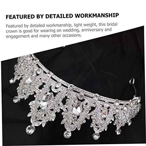 PACKOVE Handgefertigte Silberne Braut Tiara mit Funkelnden Strasssteinen Leichtes Haarschmuck Accessoire für Frauen Krone für Hochzeit Verlobung und Festliche Anlässe von PACKOVE