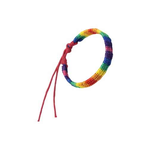PACKOVE Handgefertigtes Regenbogen Armband Verstellbares Gewebtes Handgelenkband für Herren und Damen Modisches Freundschaftsarmband für von PACKOVE