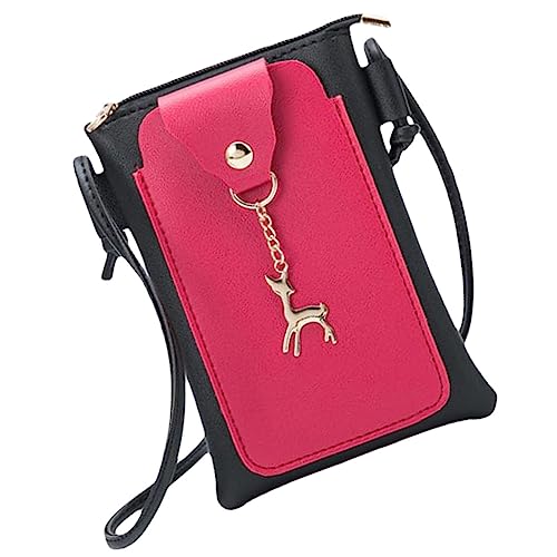 PACKOVE Handytasche Umhängetasche Aus Leder Umhängetaschen Für Damen Im Trend Umhängetasche Für Damen Umhängetaschen Aus Leder Für Damen Mini-münzbeutel Pu-leder Fräulein Zelle Handtasche von PACKOVE