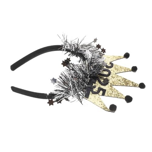PACKOVE Happy Year Haarreif Damen Silvester Party Accessoire Happy Year Kreatives Design Vielseitig für Neujahr Weihnachten Geburtstage Hochzeiten von PACKOVE