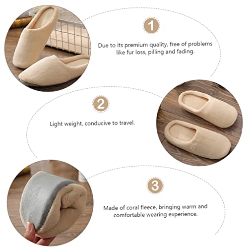 PACKOVE Hausschuhe Damen Hotel Rutschfest Gepolstert Innenbereich Fleece Atmungsaktiv Leicht Waschbar Komfort Hausschuh für Zuhause Reise von PACKOVE