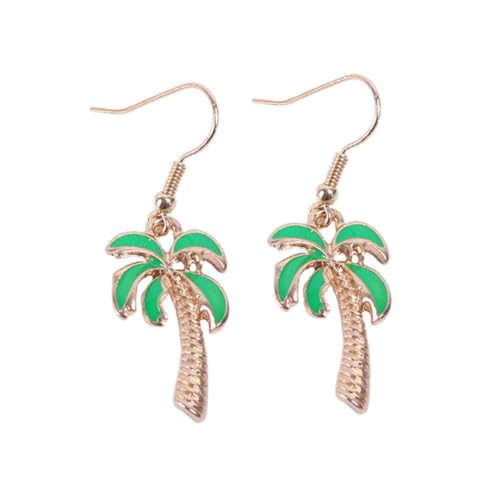 PACKOVE Hawaiianische Ohrhänger Damen Kokosbaum Design Legierung Tropischer Schmuck Party Alltag Schmuck Geschenk von PACKOVE