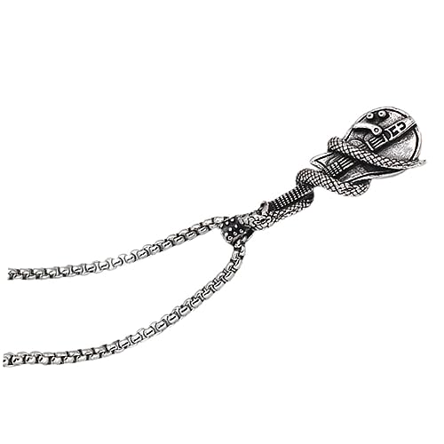 PACKOVE Herren Halskette mit Schlangen Gitarrenanhänger Vintage Pendant für Styles für Strand Partys Geschenkoption von PACKOVE