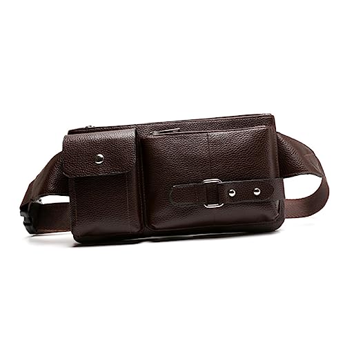 PACKOVE Herren Bauchtasche Aus Pu- Mit Vintage-Design Multifunktions Wasit Bag Als Gürteltasche Umhängetasche Oder Brustbeutel Für Sport Und Freizeitaktivitäten von PACKOVE