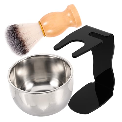PACKOVE Herren Rasiererset Mit Rasierpinsel Rasierschale Und Edelstahlhalter Komplettes Bartpflege Für Rasurergebnisse Für Zuhause Und Unterwegs Langlebiges Material Und Praktische Handhab PACKOVE Herren Rasiererset Mit Rasierpinsel Rasierschale Und Edelstahlhalter Komplettes Bartpflege Für Rasurergebnisse Für Zuhause Und Unterwegs Langlebiges Material Und Praktische Handhab von PACKOVE