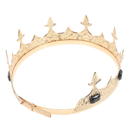 PACKOVE Königskrone Für Männer Und Frauen Metall-tiara-krone Mit Strass-details Party-kostüm-accessoire Geburtstags-haarschmuck Mittelalterliches Design Für Feiern Und Festivals von PACKOVE