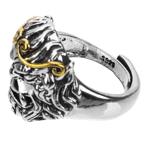 PACKOVE Herrenring Metallring Retro Stil Kreativer Affenkopf Ring Punk Schmuck Langlebig Alloy Material Für Alltag Festival Party von PACKOVE