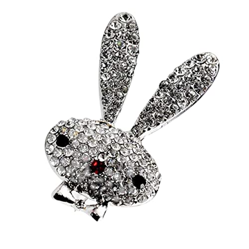 PACKOVE Herzbroschen Für Frauen Anstecknadeln Für Hochzeitskleider Puppenhaus Kranz Glänzende Broschennadel Strass Hase Brosche Pin Hasenbrosche Hase Brustnadel Tier Weiß Kleidung Revers von PACKOVE