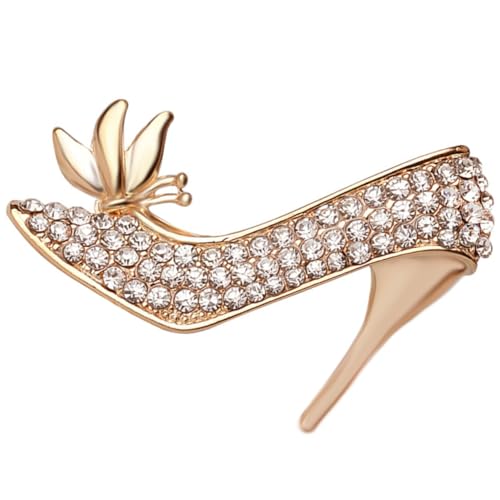 PACKOVE High Heels Brosche verzierte Absätze Strass-Heels für Frauen trauzeugen geschenke bridesmaid gift Jubiläumsgeschenke für sie Brosche mit hohem Absatz Mode Zubehör Kragennadel von PACKOVE