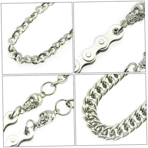 PACKOVE Hip hop Punk Herren Hosenkette aus Robustem Zinklegierungs Eisenmaterial Modische Disco tanz Kette Vielseitiges Jeans accessoire für Club Bar und Nachtleben von PACKOVE