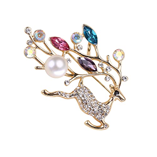 PACKOVE Einzigartige Brosche Mit Hirschmuster Für Damen Modische Und Dekorative Anstecknadel Aus Legierung 1 Stück von PACKOVE