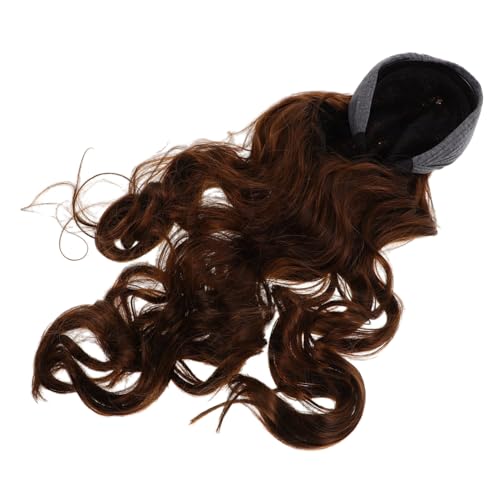 PACKOVE Hitzebeständige Synthetische Haarperücke Mit Langen Lockigen Wellen Und Grauem Stirnband Für Frauen Natürlicher Look Für Alltag Und Besondere Anlässe von PACKOVE
