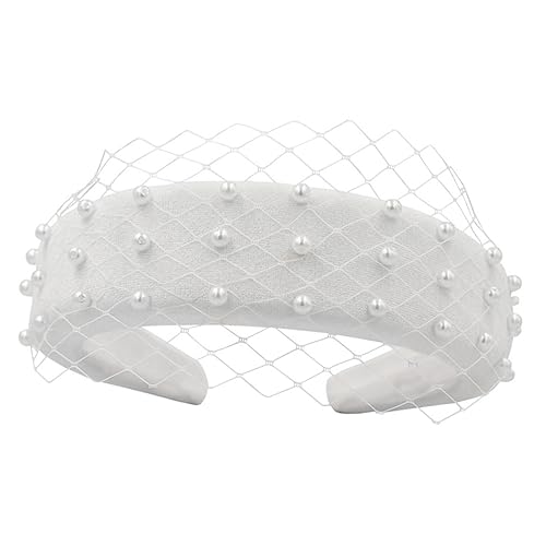 PACKOVE Perlen Stirnband Für Hochzeit Haarschmuck Brautstirnband Perlendiadem Mit Perlen Für Frauen Mädchen Strand Urlaub Geburtstag Mottoparty Karneval von PACKOVE