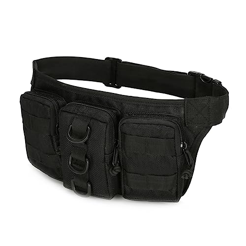 PACKOVE Hüfttasche Für Herren Und Damen Laufgürtel Für Outdoor-wandern Mit Handyhalter Reisetasche Aus Oxford-Stoff Schwarz von PACKOVE