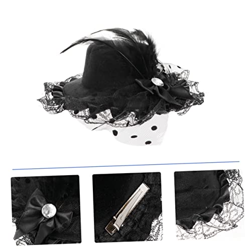 PACKOVE Hut Haarnadel Braut-outfit Hochzeit Haarspangen Braut Haarspange Halloween-kopfschmuck Haar-fascinator Mini Glitzer Zylinder Braut Haarnadel Hüte Plastik Krawatte Schmücken Kind von PACKOVE