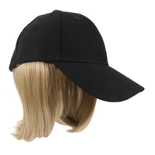 PACKOVE Hut Perücke Cool Jays Mützen Für Damen Kappe Hat Perücke Haarerweiterung Für Frauen Hut Mit Haaren Befestigt Gerade Perücken Aus Rand Yellow Hochtemperaturdraht von PACKOVE