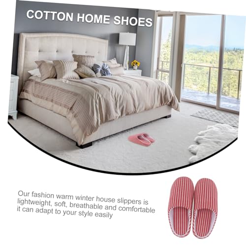 PACKOVE Japanische Hausschuhe Leicht und Flauschig Warme Baumwoll Pantoffeln für Herren Damen Weiche Indoor Slipper mit Weichem Textilfutter Rutschfest und Atmungsaktiv S von PACKOVE