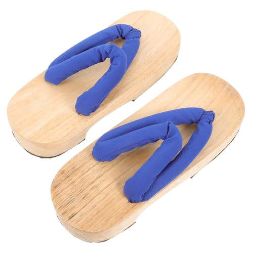 PACKOVE Japanische Holzclogs Damen rutschfest und Leicht Sommer Slipper mit Gummisohle Bequeme Hausschuhe für Zuhause Strand Küche und Alltag Stilvolle Sandalen mit Breiter Schnitt von PACKOVE