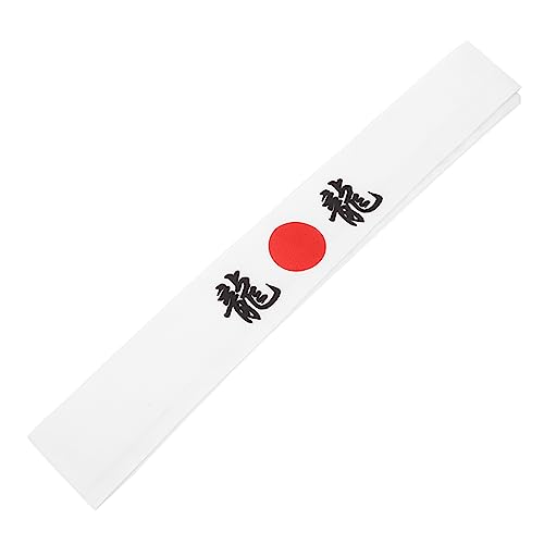 PACKOVE Japanisches Haarband Capuchas für Männer Karate-Bandana japan stirnband weißer haarreif Kochzubehör Wiederverwendbares Karate-Stirnband Japanischer Stil schmücken Haarseil Schal von PACKOVE