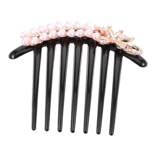 PACKOVE Vintage Haarkamm Mit Perlen Elegante Haarklammer Für Frauen Dekorativer Haarkamm Mit Wasserstein-details Für Hochsteckfrisuren Und Besondere Anlässe von PACKOVE