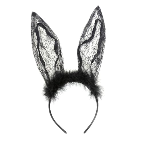 PACKOVE Kaninchenohren Haarbänder Aus Spitze Stirnband Für Party Cosplay Geburtstage Bezauberndes Haar-accessoire von PACKOVE