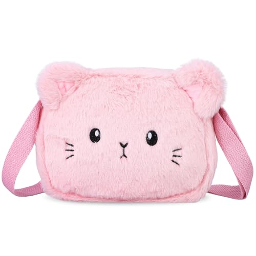 PACKOVE Kawaii-Geldbörse Plüschtasche Süße Umhängetasche Mädchen-Umhängetasche Handy-Aufbewahrungstasche Mädchen-Umhängetasche Rosa von PACKOVE