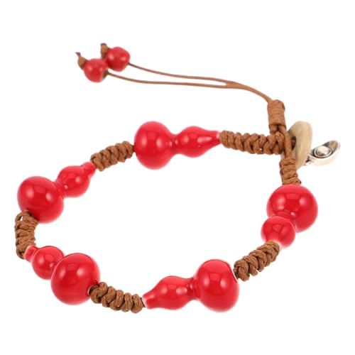 PACKOVE Keramik kürbis perlen armband Feng Shui Glücksarmband für Herren und Damen Vielseitiges Schmuckstück für Wohlstand Chinesisches Neujahr Geschenk von PACKOVE