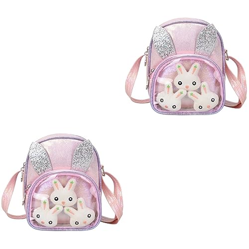 PACKOVE Kinder Geldbörsen 2st Schultertaschen Schicke Glitzertasche Mini-Crossbody- Mini-Crossbody-handytaschen Kleine Umhängetasche n Draussen Modische Tasche Pu-Leder Mädchen von PACKOVE