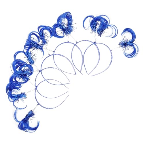 PACKOVE 6 Stück Kinder Haarband Innovatives Royal Blau Perücke Stirnband Leichtes Haarschmuck Für Partys Und Cosplay von PACKOVE