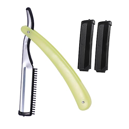 PACKOVE Stahl Rasiermesser Bart Rasierer Handrasierer Für Männer Koteletten Kurzem Feinem Haar Anwendung Zu Hause Reisen von PACKOVE