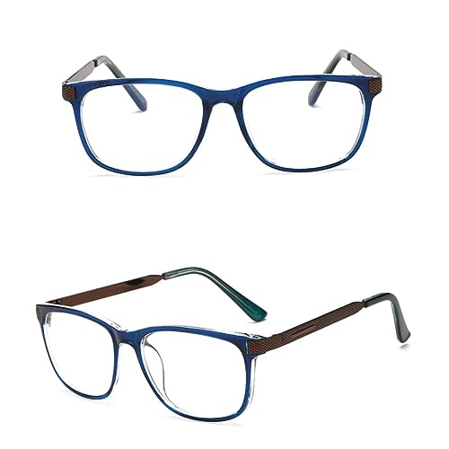 PACKOVE Klassisches Vintage Metallbrillen Gestell Kleines Quadratisches Design Leichte Klare Gläser Unisex Retro Brille in Blau Komfortabler Sitz Rutschfest Langlebig Modisch für Damen PACKOVE Klassisches Vintage Metallbrillen Gestell Kleines Quadratisches Design Leichte Klare Gläser Unisex Retro Brille in Blau Komfortabler Sitz Rutschfest Langlebig Modisch für Damen von PACKOVE