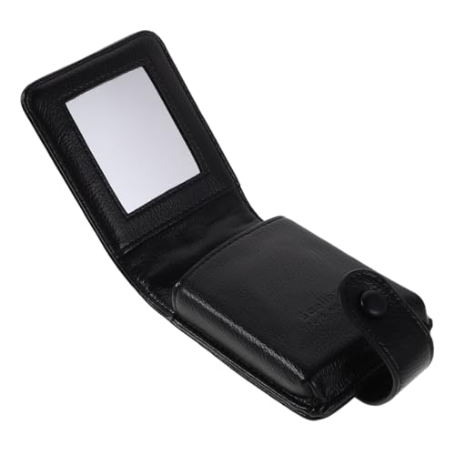 PACKOVE Kleine Gesteppte Kosmetiktasche mit Spiegel Damen Make-up-Tasche für Lippenstift und Kosmetik Kompakt Leicht Reisetauglich für Outdoor und Tägliche Nutzung von PACKOVE