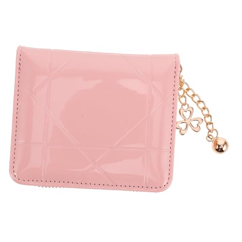 PACKOVE Münzgeldbörse Damen PU mit Reißverschluss Steppdesign Kompaktes Kartenetui für Münzen und Karten Tragbare Clutch für Alltag von PACKOVE