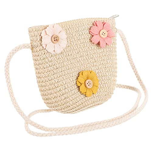 PACKOVE Kleine Schultertasche Stroh Süße Gewebte Crossbody Für Leicht Praktisch Mit Zufälligen Blumenmotiven Für Sommer PACKOVE Kleine Schultertasche Stroh Süße Gewebte Crossbody Für Leicht Praktisch Mit Zufälligen Blumenmotiven Für Sommer von PACKOVE