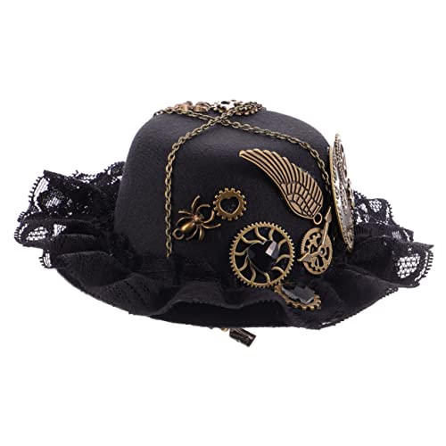 PACKOVE Hut-perücke Im Steampunk-stil Aus Kunststoff Kleine Hut-haarspange Für Herren Party-kleidungs-accessoires Performance-haarnadel-requisiten Stilvolle Kopfbedeckung Für Alltag Und Ev von PACKOVE