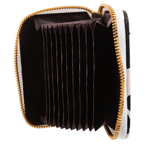 PACKOVE Kompakte Damen Geldbörse PU mit Reißverschluss Niedliches Kartenetui im Kuhmuster Praktisch für Verschiedene Karten Leicht Tragbar von PACKOVE