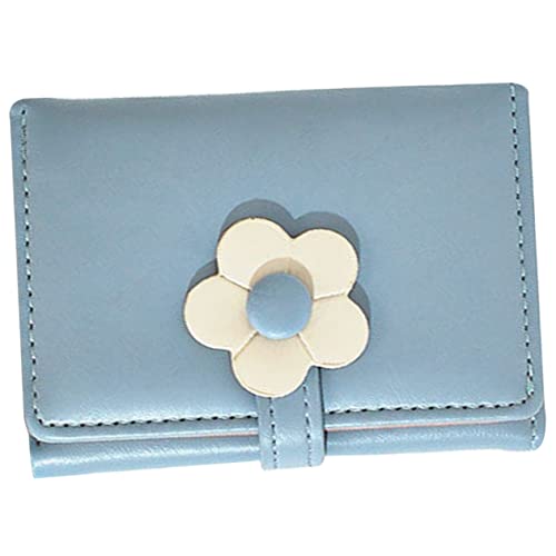 PACKOVE Kompakte Geldbörse für Damen Dreifach Gefaltete PU Geldbörse mit Blumenmuster Stilvoller Studenten für Karten Münzen von PACKOVE