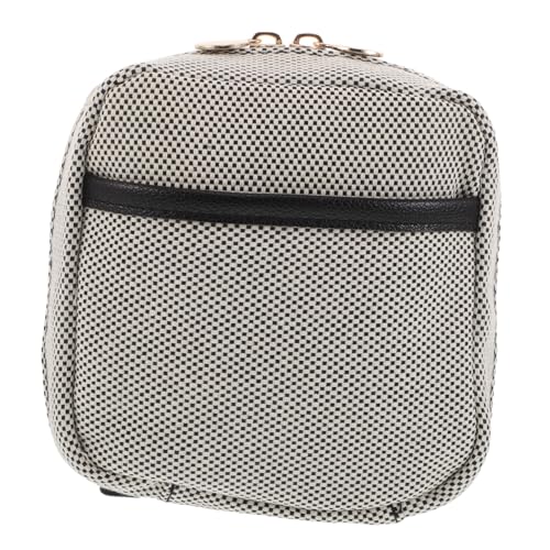 PACKOVE Kompakte Leichte Reise-Make-up-Tasche mit Reißverschluss und Fächern Polyester Organizer für Kosmetik und Pflege Praktischer Kulturbeutel für Alltag und Kurze Trips von PACKOVE