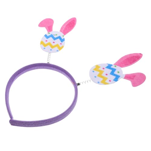 PACKOVE Kopfbedeckung Mit Hasenohren Und Bunten Eiern Für Feiertags-party-verkleidung Geeignet Für Junge Mädchen Und Erwachsene Weiches Stoffmaterial Als Fotoautomaten-requisite Für von PACKOVE