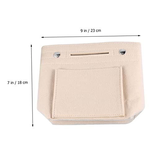 PACKOVE Portable Filz Kosmetik Organizer Für Damen Mehrere Fächer Handtaschen-Organizer Beige s Für Make-up Und Persönliche Essentials von PACKOVE