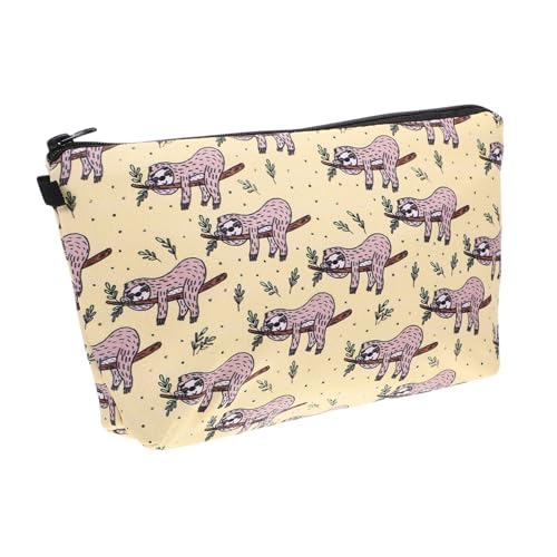PACKOVE Kosmetiktasche für Damen wasserdichte Makeup mit Niedlichem Faultier Design Tragbar für Reisen und Camping Multifunktionale Aufbewahrungstasche für Kosmetik und Toilettenartikel von PACKOVE