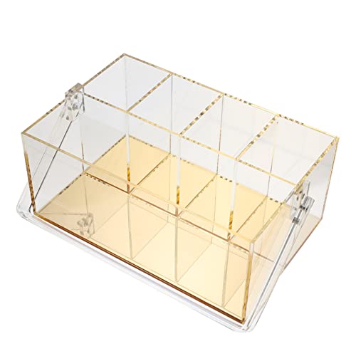 PACKOVE Kosmetik Organizer Acryl Transparenter Schminktisch Lippenstifthalter Multifunktionale Aufbewahrungsbox für Make Up Große Kapazität für Badezimmer und Schreibtisch von PACKOVE