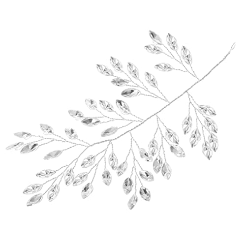 PACKOVE Kristallrhinestone Haarkette für Bräute Eleganter Kopfschmuck für Hochzeiten Partys und Besondere Anlässe Exquisites Brauthaar Zubehör Silber als von PACKOVE