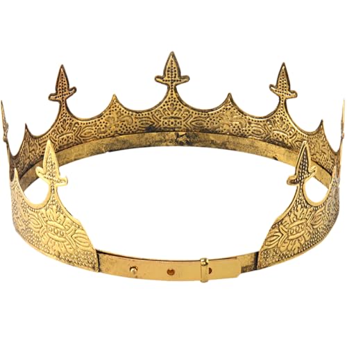 PACKOVE Krone Für Kopfbedeckung Verstellbar Dekorativ Herrenkrone Partykostüm Cosplay Requisite Kopfschmuck Retro Design Festivität von PACKOVE